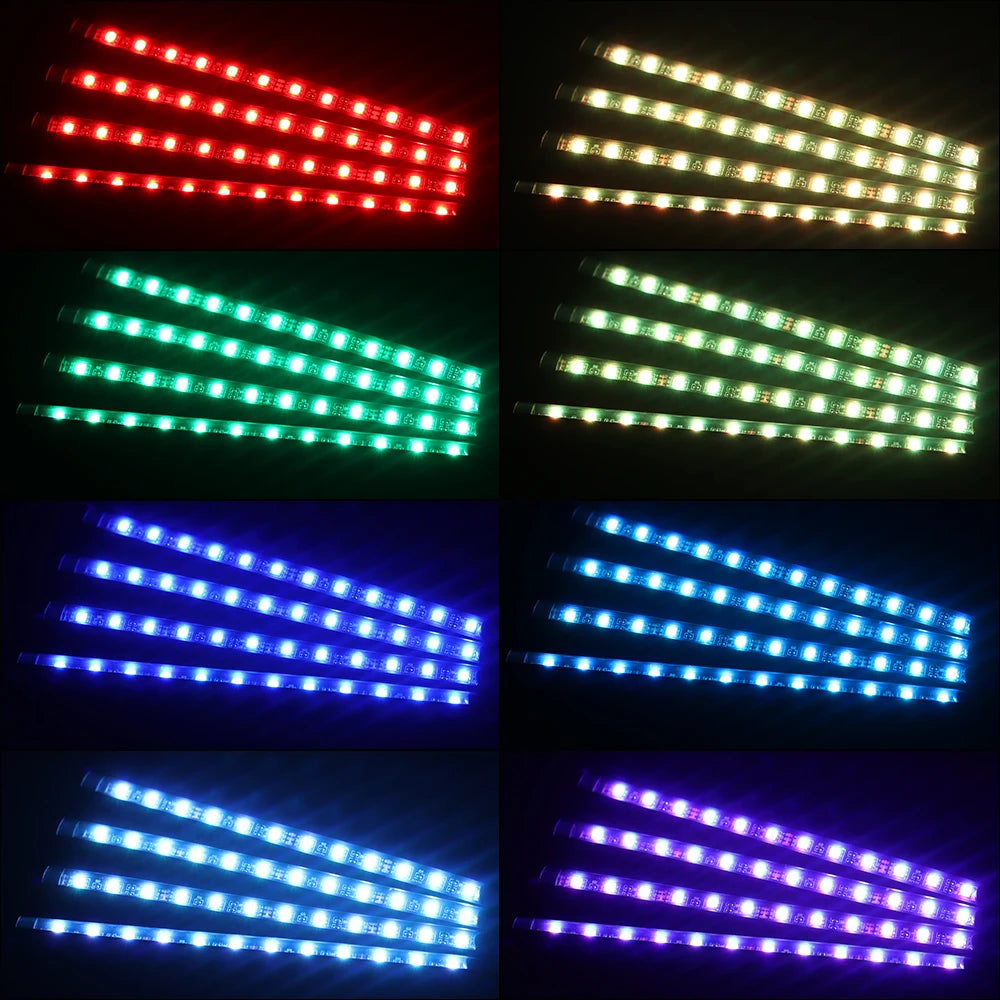 Kit LED RGB Ambiental – Tiras Piso, Sincronía Musical
