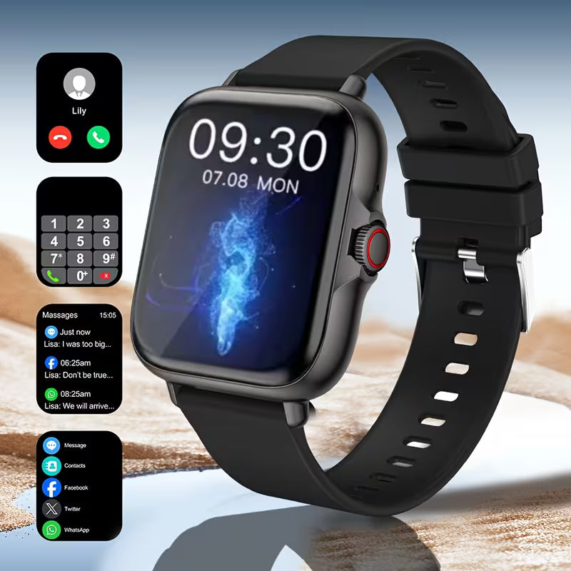Reloj Inteligente HD Táctil – Llamadas, Multideporte y Correa Intercambiable | 4 Colores
