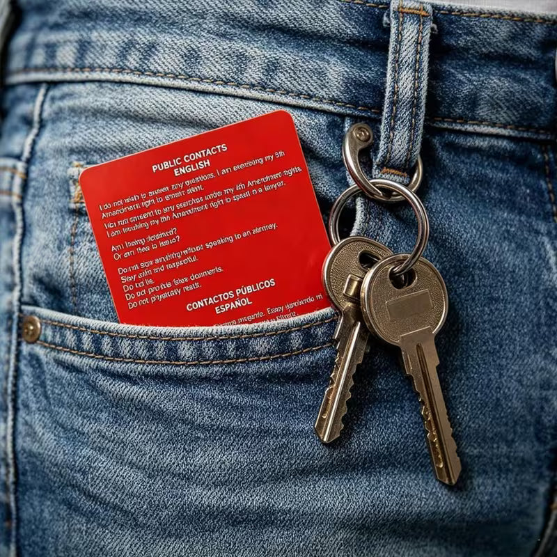 Red Card – Tarjeta Conoce Tus Derechos Constitucionales (Inglés/Español)