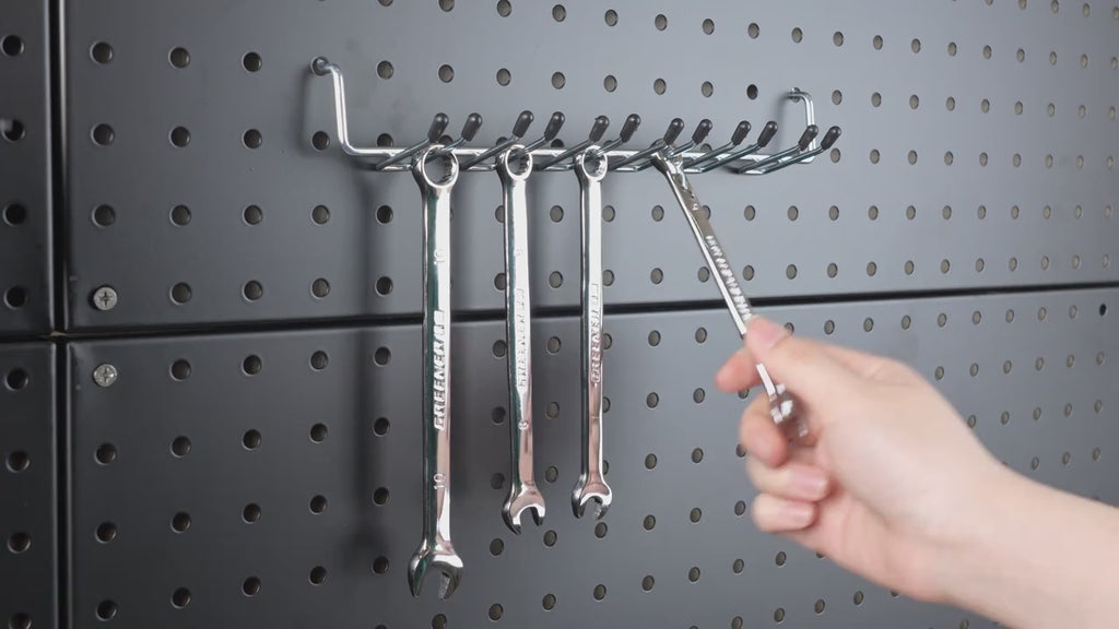 Kit Organizador de Pared Tablero Perforado Metal 158 Piezas